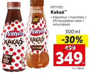 Lidl PÖTTYÖS Kakaó 300ml ajánlat