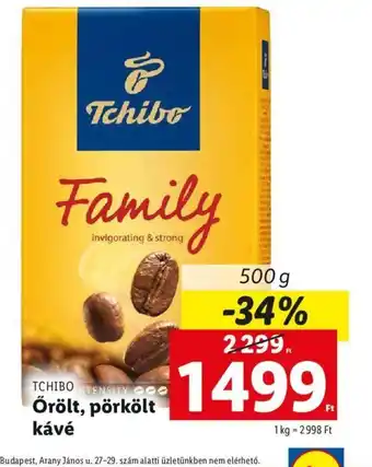 Lidl TCHIBO Őrölt pörkölt kávé 500g ajánlat
