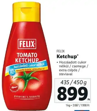 Lidl FELIX Ketchup 450g ajánlat