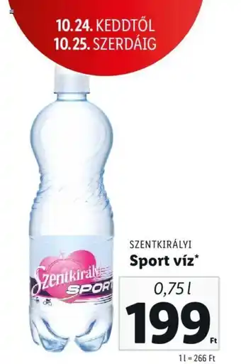 Lidl SZENTKIRÁLYI Sport víz 0,75l ajánlat