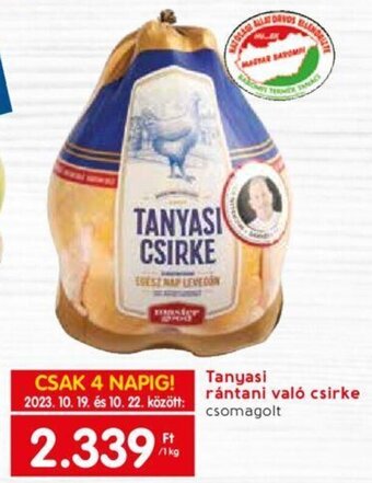 Spar Tanyasi rántani való csirke 1kg ajánlat
