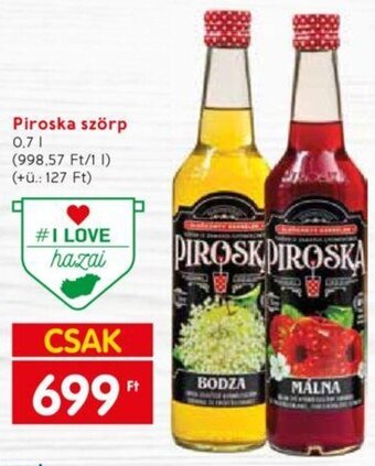 Spar Piroska szörp 0.7l ajánlat