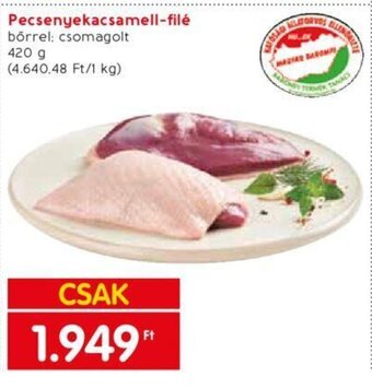Spar Pecsenyekacsamell filé 420g ajánlat