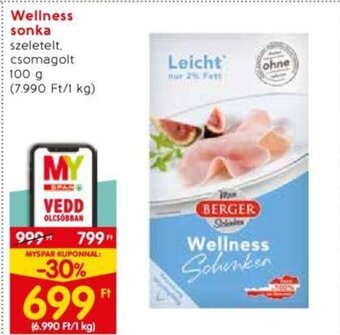 Spar Wellness sonka 100g ajánlat