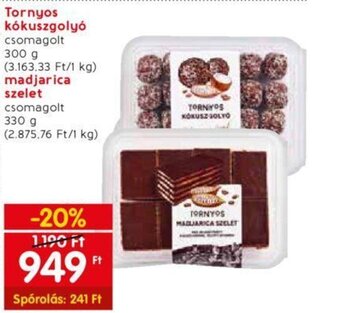 Spar Tornyos kókuszgolyó 300g ajánlat