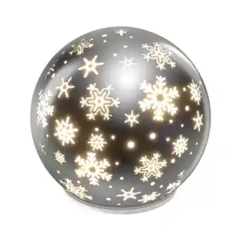 Emos Led karácsonyi üveggömb – hópelyhek, 12 cm, 3x aa, beltéri, meleg fehér, időzítő ajánlat