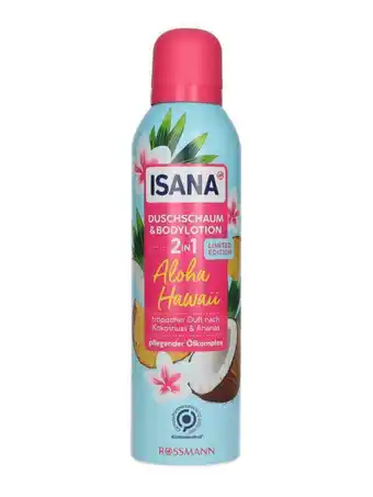 Rossmann Isana aloha hawaii 2in1 tusoló hab és testápoló - 200 ml ajánlat