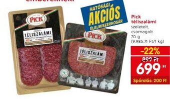 Spar Pick téliszalámi 70 g ajánlat