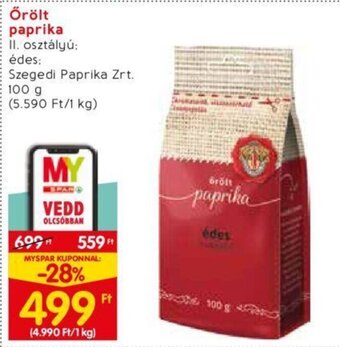 Spar Őrölt paprika 100 g ajánlat