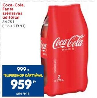 Spar Coca-Cola, Fanta szénsavas üdítőital 2 x 1,75 l ajánlat