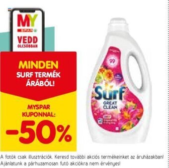 Spar MINDEN SURF TERMÉK ÁRÁBÓL! ajánlat