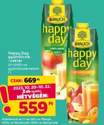 Spar Happy Day gyümölcslé, -nektár 1 l ajánlat
