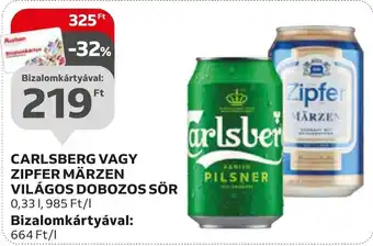 Auchan CARLSBERG űstb. 0,33 l ajánlat