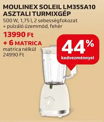 Auchan MOULINEX SOLEIL LM355A10 ASZTALI TURMIXGÉP 1 db ajánlat