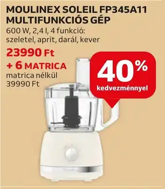 MOULINEX SOLEIL FP345A11 MULTIFUNKCIÓS GÉP 1 db