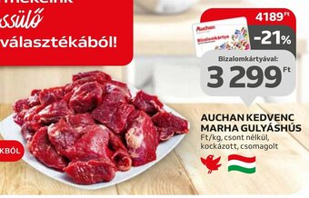 Auchan AUCHAN KEDVENC MARHA GULYÁSHÚS 1 kg ajánlat