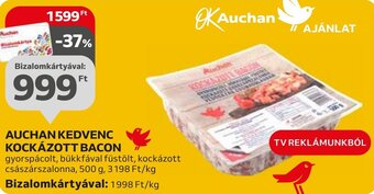 Auchan AUCHAN KEDVENC KOCKÁZOTT BACON 500 g ajánlat