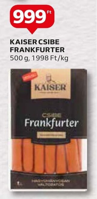 Auchan KAISER CSIBE FRANKFURTER 500 g ajánlat