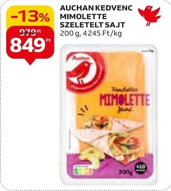 Auchan AUCHAN KEDVENC MIMOLETTE SZELETELT SAJT 200 g ajánlat