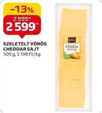 Auchan SZELETELT VÖRÖS CHEDDAR SAJT 500 g ajánlat