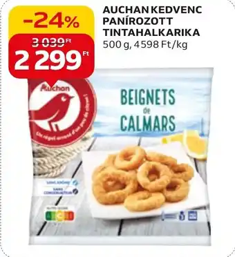 AUCHAN KEDVENC PANÍROZOTT TINTAHALKARIKA 500 g