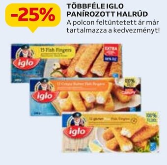 Auchan TÖBBFÉLE IGLO PANÍROZOTT HALRÚD ajánlat