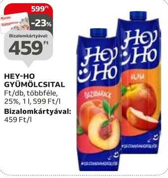 Auchan HEY-HO GYÜMÖLCSITAL 1l ajánlat