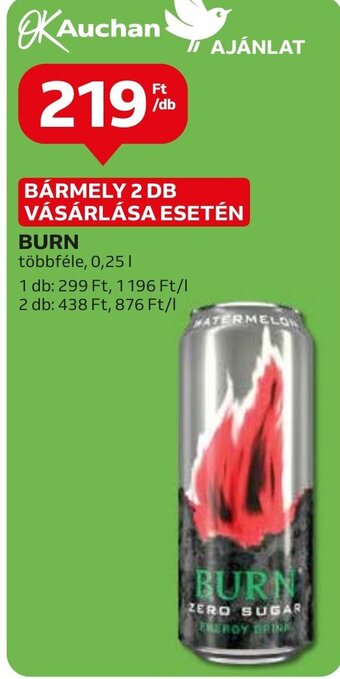 Auchan BURN 0,25l ajánlat