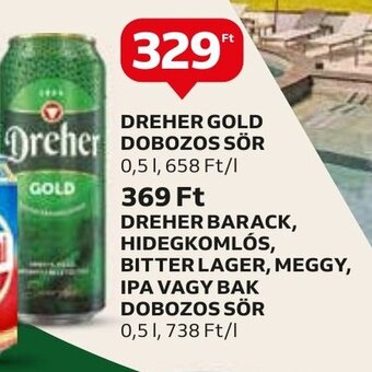 Auchan DREHER GOLD DOBOZOS SÖR 0,5l ajánlat