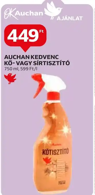 Auchan AUCHAN KEDVENC KŐ VAGY SÍRTISZTÍTÓ 750 ml ajánlat