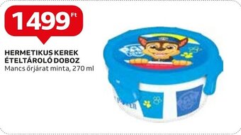 Auchan HERMETIKUS KEREK ÉTELTÁROLÓ DOBOZ 270 ml ajánlat