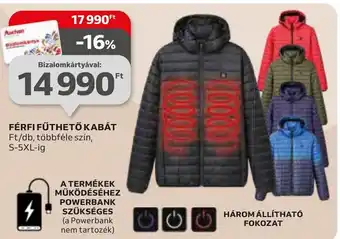 FÉRFI FŰTHETŐ KABÁT S-5XL