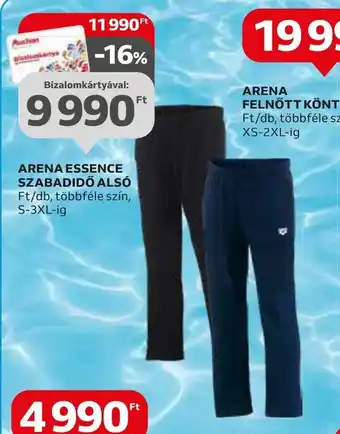 Auchan ARENA ESSENCE SZABADIDŐ ALSÓ S-3XL ajánlat