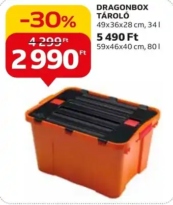 Auchan DRAGONBOX TÁROLÓ 34 l 1 db ajánlat