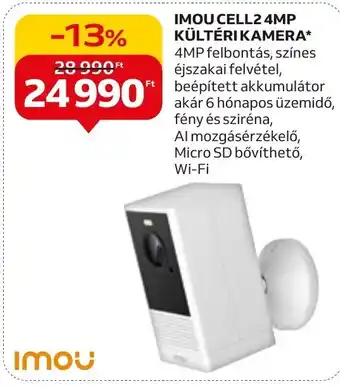 Auchan IMOU CELL2 4MP KÜLTÉRI KAMERA 1 db ajánlat