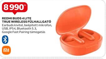 Auchan REDMI BUDS 4 LITE TRUE WIRELESS FÜLHALLGATÓ 1 db ajánlat