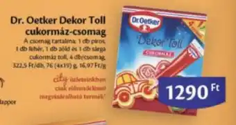 Dr. Oetker Dekor Toll cukormáz-csomag 4 x 19 g