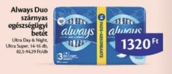 EcoFamily Always Duo szárnyas egészségügyi betét 14 / 16 db ajánlat