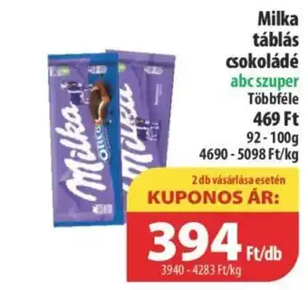 Coop Milka táblás csokoládé 100g ajánlat