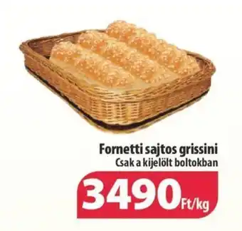 Coop Fornetti sajtos grissini Csak a kijelölt boltokban 1kg ajánlat
