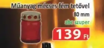 Coop Műanyag mécses fém tetővel 80mm ajánlat