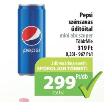 Coop Pepsi szénsavas üdítőital 0,33l ajánlat