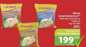 Coop Vifoood instant tésztás leves 60g ajánlat