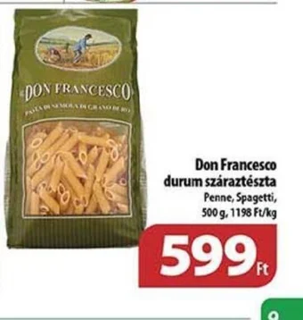 Coop Don Francesco durum száraztészta 500g ajánlat