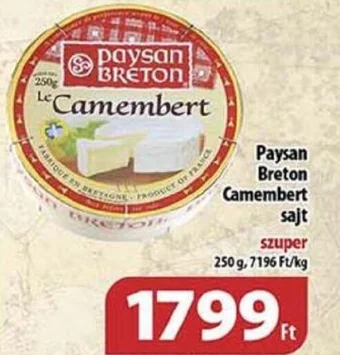 Coop Paysan Breton Camembert sajt 250 g ajánlat