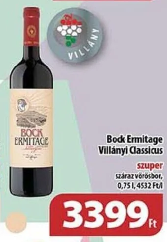 Coop Bock Ermitage Villányi Classicus 0,75 l ajánlat