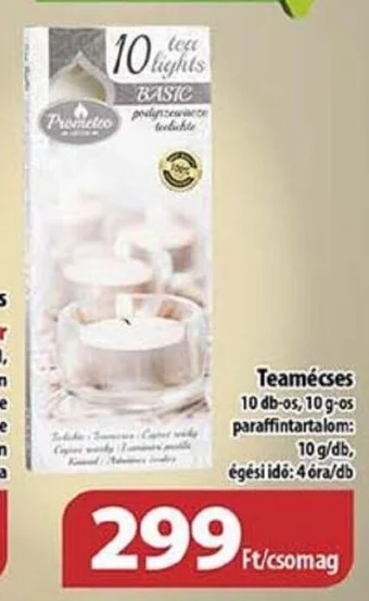 Teamécses 10 db-os