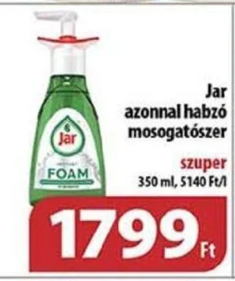 Coop Jar azonnal habzó mosogatószer 350 ml ajánlat