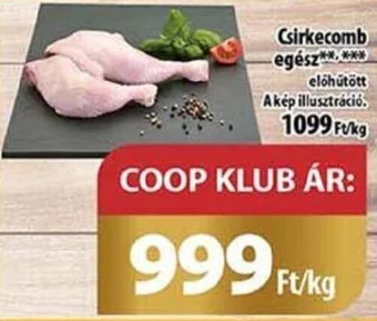 Coop Csirkecomb egész 1 kg ajánlat