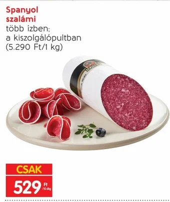 Spar Spanyol szalámi 10 dkg ajánlat